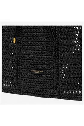 Borsa Gianni Chiarini in paglia crochet colore rosa antico. GIANNI CHIARINI | 11953-BLUSH